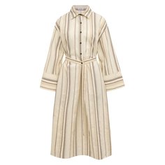 Платье из хлопка и льна Brunello Cucinelli