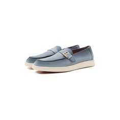 Замшевые лоферы Santoni