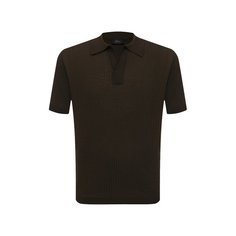 Поло из хлопка и льна Brioni