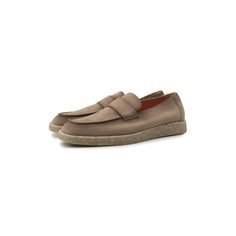 Замшевые лоферы Santoni