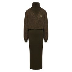 Платье из шерсти и вискозы Kenzo