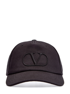 Бейсболка VLogo из хлопкового твила с фактурным логотипом Valentino Garavani
