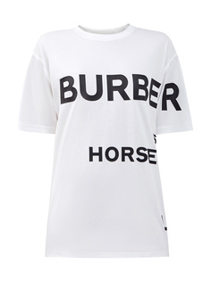 Футболка свободного кроя с макро-принтом Horseferry Burberry