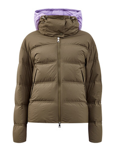 Короткий стеганый пуховик Loctudy с контрастным капюшоном Moncler