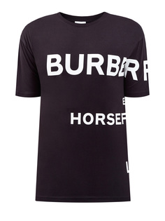 Хлопковая футболка из джерси с контрастным принтом Horseferry Burberry