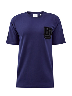 Объемная футболка из хлопка с графическим буквенным принтом Burberry