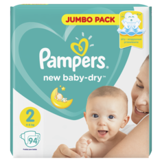 Подгузники Pampers New Baby-Dry 2 (4-8 кг), 94 шт.