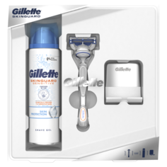 Подарочный набор Gillette Бритва SkinGuard + гель для бритья 200мл + крепление для бритвы