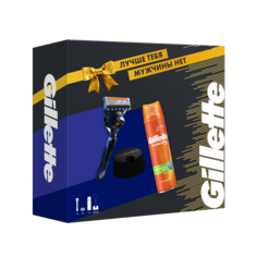Набор бритва Gillette Proglide с 1 сменной кассетой гель для бритья 200 мл и подставка