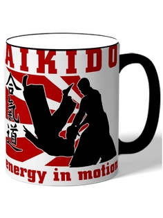 Кружка DRABS Aikido energy in motion силуэты: два бойца в борьбе