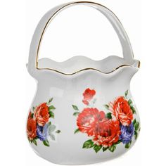 Конфетница с ручкой керамика 12 x 10 x 14,5 см No Brand