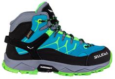 Кроссовки детские Salewa Alp Trainer Mid Gore-Tex Blue Danube/Fluo Green р.27