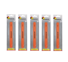 Комплект Пилка-наждак GERMANICUR GM-1411-MYLAR прямая цветная для ногтей 150х220 х 5 шт.