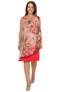 Платье женское VALTUSI 92001 розовое 2XL