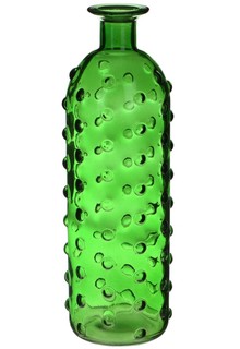 Ваза Hakbijl Glass Bottle Bubble зеленая 9 х 9 х 26 см