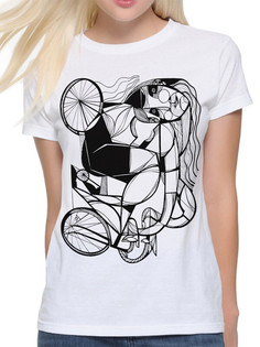 Футболка женская Design Heroes Велосипед белая 3XL