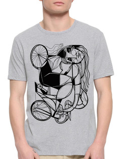 Футболка мужская Design Heroes Велосипед серая 2XL