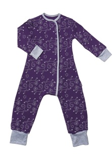 Комбинезон-пижама детский Bambinizon Обезьянка фиолетовый р. 68