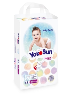 Подгузники-трусики YokoSun M (6-10 кг), 2х58 шт.