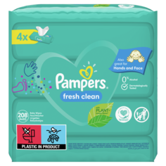 Детские влажные салфетки Pampers Fresh Clean 208 шт.