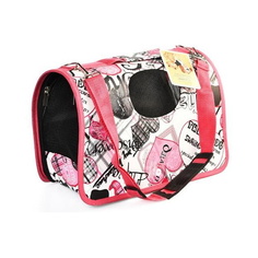 Сумка-переноска для кошек и собак Homepet 22x45x26см розовый, белый