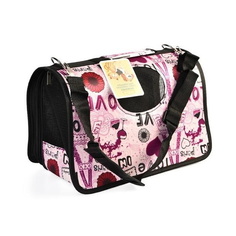 Сумка-переноска для кошек и собак Homepet 19x37x23см розовый, фиолетовый