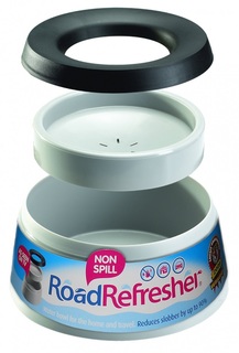 Миска-непроливайка для собак Prestige Road Refresher, серая, 1,4 л
