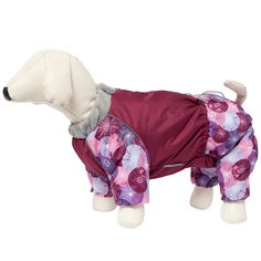 Комбинезон Osso Fashion Морозко на меху для собак девочек Бордовый, длина спины 35см