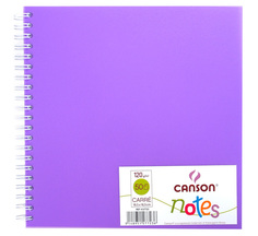 Блокнот на спирали Canson Notes, 18,5x18,5 см, 50 листов, Фиолетовый