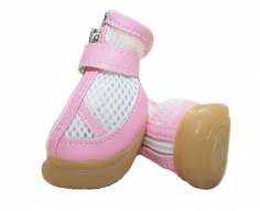 Обувь для собак Triol размер 7, 4 шт розовый, белый