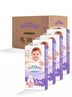 Подгузники-трусики miTOmi Comfort XL (12-20 кг), 4x38 шт.