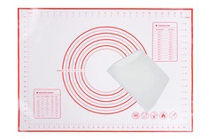 Силиконовый коврик для выпечки с разметкой 60x40 см + скребок B.Baker