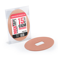 Кинезиотейпы (патчи) RockTape Patch для крепления глюкометра, 15 шт, бежевый