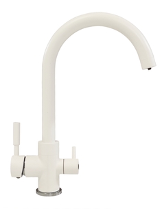 Смеситель кухонный POLYGRAN Элара Дуо №36 Белый Хлопок 660731