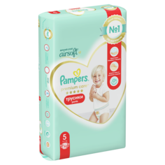 Подгузники-трусики Pampers Premium Care Трусики Размер 5, 52 Трусиков, 12кг-17кг