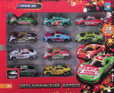 Игрушечная машинка 1Toy Драйв, металлические, инерционные, 10 шт Т21563
