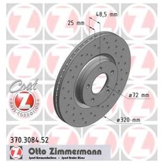 Тормозной диск передний Zimmermann 370308452 для Mazda 3