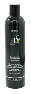 Шампунь для волос Dikson BLONDE HAIR DOUBLE POWER ANTI-YELLOW с двойным пигментом350мл