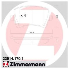 Комплект тормозных колодок Zimmermann 239141701