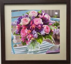 Картина-коллаж Русские подарки Букет пионов 3D 35 х 35 см