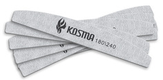 Набор пилка KOSMA лодка маленькая серая 180/240 пластиковая основа 50 шт.