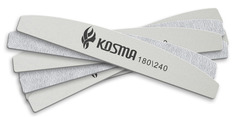 Набор пилка KOSMA лодка большая 2-х цветная серая180/ белая 240 пластиковая основа 50 шт.