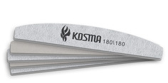 Набор пилка-баф KOSMA лодка большая серая 180/180 пластиковая основа 10 шт.