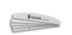 Набор пилка-баф KOSMA лодка большая белая 240 пилка/180 баф пластиковая основа 10 шт.