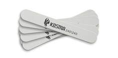 Набор пилка KOSMA прямая маленькая белая 240/240 пластиковая основа 50 шт.