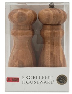 Мельница Excellent Housewares для соли и перца 16 см 2 шт