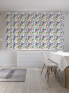 Шторы JoyArty с фотопечатью "Простые цветные бабочки" из сатена, 290х180 см
