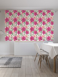 Шторы JoyArty с фотопечатью "Натуральность гибискуса" из сатена, 290х180 см