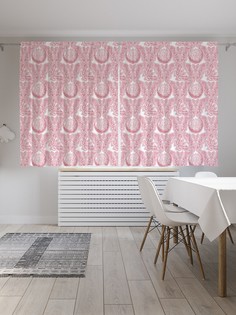 Шторы JoyArty с фотопечатью "Бабочки и розы" из сатена, 290х180 см