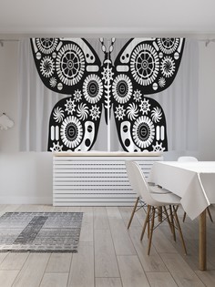 Шторы JoyArty с фотопечатью "Механическая бабочка" из сатена, 290х180 см